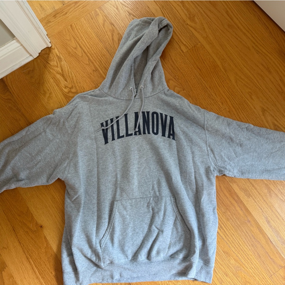Champion Gray Hoodie with Black Print